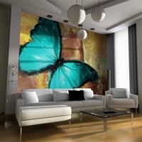 Fotobehang - Geverfde Vlinder , multi kleur