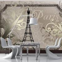Fotobehang - Vintage Parijs - Goud