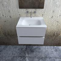 Zaro Valencia Solid Surface badkamermeubel 60cm mat wit zonder kraangat