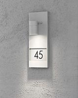 Modena wandlamp huisnummer met verlichting grijs 7655-300