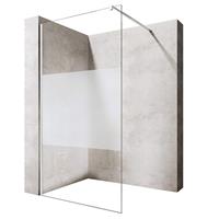 Sanigoods Satin 90cm gedeeltelijk melkglas douchewand 8mm antikalk