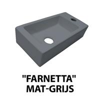 Best Design Fontein Farnetta Kraangat Rechts 37x18x9cm Mat-Grijs