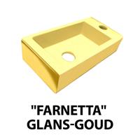 Best Design Fontein Farnetta Kraangat Rechts 37x18x9cm Glans-Goud