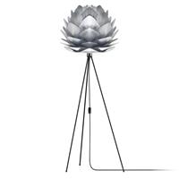 VITA lampen Silvia Zilver - Ø 45 cm - Vloerlamp - Vloer tripod zwart