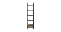 HSM Collection decoratieve ladder Hayo - zwart/naturel - 55x40x220 cm