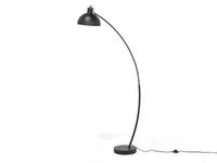 beliani Stehlampe im modernen Stil Metall schwarz Dintel - Schwarz