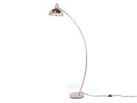 beliani Stehlampe Kupfer Metall 155 cm verstellbarer Schirm Kabel mit Schalter Bogenlampe Industrie Design - Kupfer