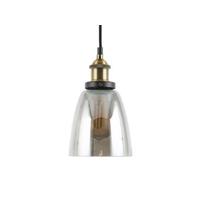 beliani Modische Hängelampe Leuchte konischer Lampenschirm aus Glas transparent Parma - Transparent