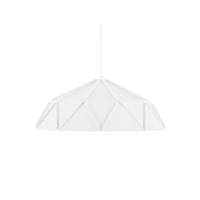 Beliani - Hängeleuchte Weiß Metall halbrunder Schirm mit Dreieck-Design Industrie Design - Weiß