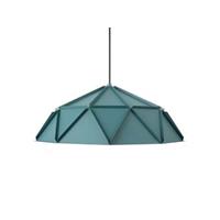 Beliani - Hängeleuchte Türkis Metall halbrunder Schirm mit Dreieck-Design Industrie Design - Blau