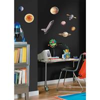RoomMates muurstickers space shuttle planeten vinyl 24 stuks