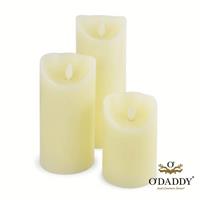 O'Daddy led wax kaars set + afstandsbediening (12.5cm+18cm+23cm)