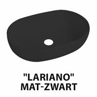 Best Design Wastafel  Lariano Opbouw 60x42,5x14cm Keramiek Mat Zwart