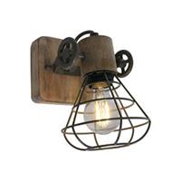 annelightandhome Anne Light And Home - Wandlampe Guersey - Holz - 1578G - Grün & Hout