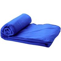 Fleece deken kobalt blauw 150 x 120 cm Blauw