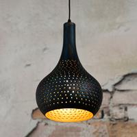 lifestylefurn HanglampJudd' 1-lamps, 25cm kleur Zwart / bruin