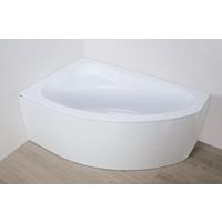 Plazan Ekoplus badkuip met paneel 150x85cm wit links inclusief potenset