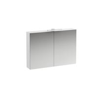 Base Spiegelschrank 1000 mm, 2 Türen, led- Licht Element, Farbe: Weiß glänzend - H4028521102611 - Laufen