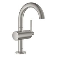 Grohe Atrio wastafelmengkraan push open supersteel