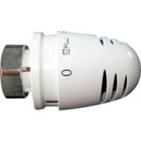 Herz Design "Mini" radiatorthermostaatknop recht wit aansluiting op radiatorafsluiter M28x1.5 regelelement vloeistofgevuld