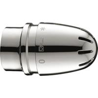 Herz Mini De Luxe radiatorthermostaatknop recht chroom aansluiting op radiatorafsluiter M28x1.5 met diefstalbeveiliging