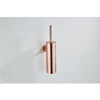 saniclear Copper toiletborstel met wandhouder geborsteld koper