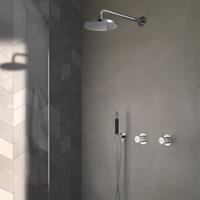 Hotbath Cobber IBS21 inbouw douche set met 2 weg omstel geborsteld nikkel