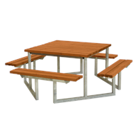 Trendyard Picknicktafel Vierkant "Twist" Teak