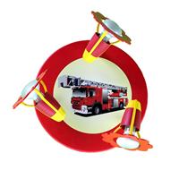 Elobra Deckenleuchte Feuerwehrauto, rot-gelb, dreiflammig