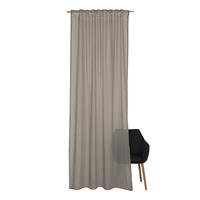SCHÖNER WOHNEN-Kollektion Vorhang Soho mit Schlaufenband • halbtransparent • 130 x 250 cm - Grau / 1 Stueck (130x250cm)