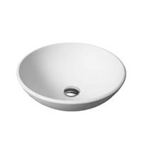Boss & Wessing Waskom  1 Kraangat 14x42x42 cm Rond Solid Surface Wit