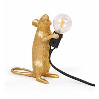 Seletti Mouse Step Standing Tischlampe Gold