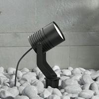 Lampenwelt.com Zwarte LED buitenspot Maris met grondspies