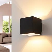 Arcchio Rocco wandlamp, kubusvormig, zwart