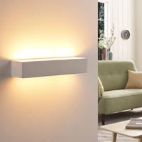 Lindby Arya - LED wandlamp van wit gips