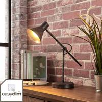 Lindby Rostfarbene LED-Tischlampe Zera, easydim