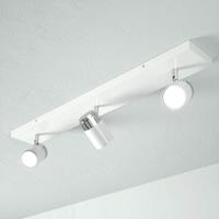 Lampenwelt.com Badkamer plafondlamp Kardo wit met drie lampjes