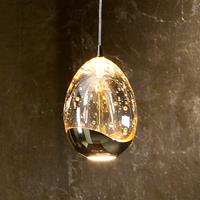 Schuller Éénflammige LED hanglamp Rocio, gouden finish