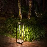FARO BARCELONA Solar-LED-Sockelleuchte Saura mit Bewegungsmelder