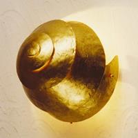 J. Holländer Wandleuchte Snail One in Gold