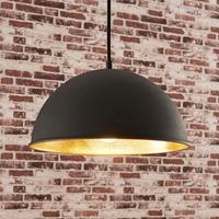 Lindby Zwart-gouden hanglamp Leya
