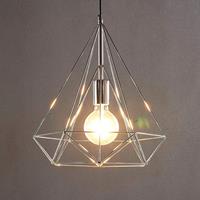 Lampenwelt.com Chromen hanglamp Nael in kooi-vorm