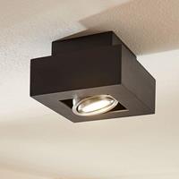 Lampenwelt.com LED plafondlamp Vince, 14x14cm in zwart
