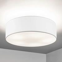 Lampenwelt.com Grote stoffen plafondlamp Gala in wit, 60 cm