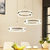 Lampenwelt.com LED hanglamp Lyani, 3 ringen, hoogte verschillend