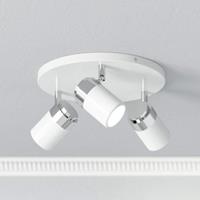 Lampenwelt.com Kardo - badkamer plafondlamp in wit en chroom