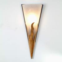J. Holländer Stijlvolle wandlamp FIAMMA roest-goudkleurig