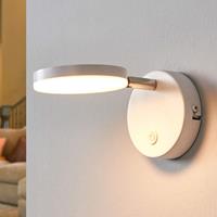 Lindby Weiße LED-Wandlampe Milow mit Schalter