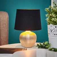 Lampenwelt.com Zwart -gouden tafellamp Thorina