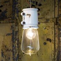 Ferro Luce Witte hanglamp Nicolo in gereduceerd ontwerp